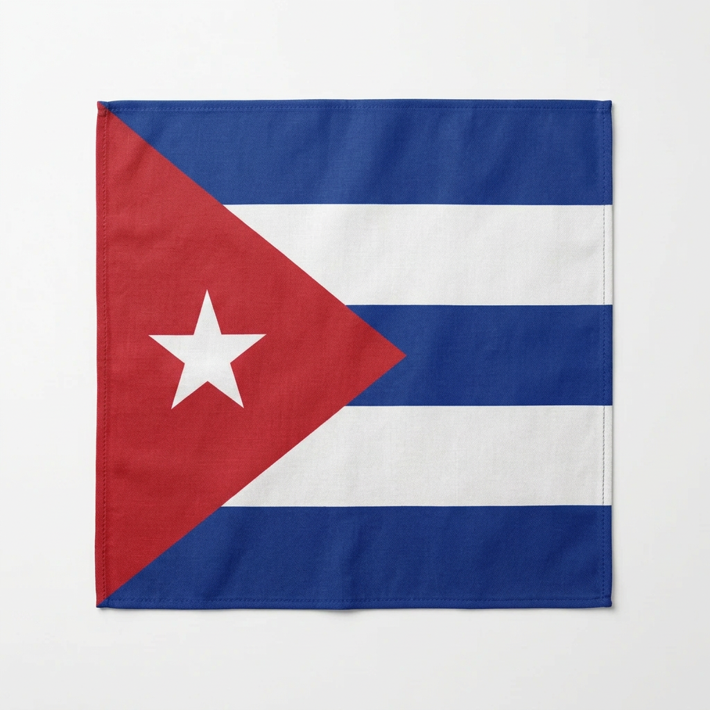 Cuba flag bandana on a white background