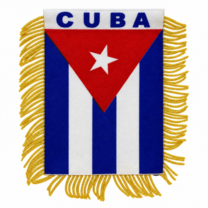 Cuba mini banner with yellow ribbon