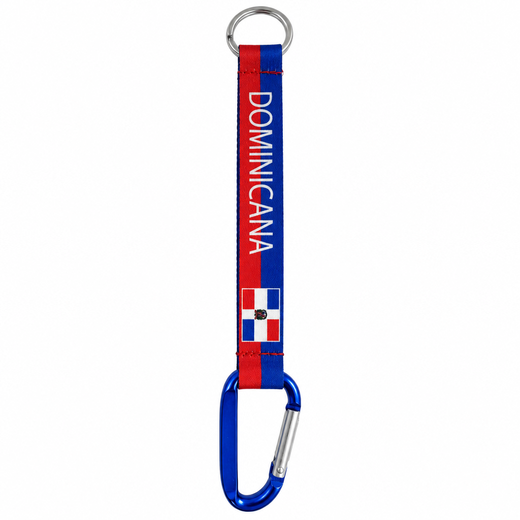 Dominican Republic lanyard with carabiner