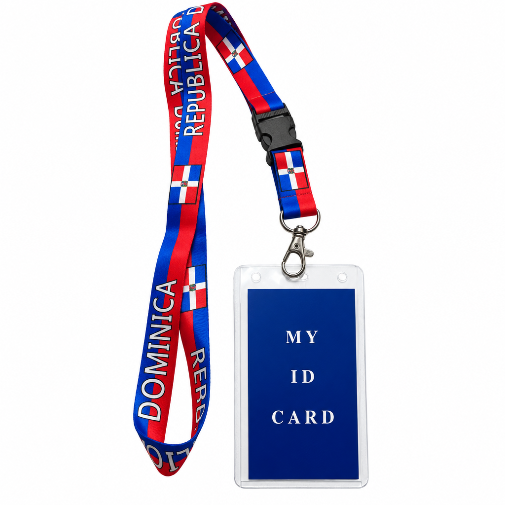 Dominican Republic lanyard with ID holder