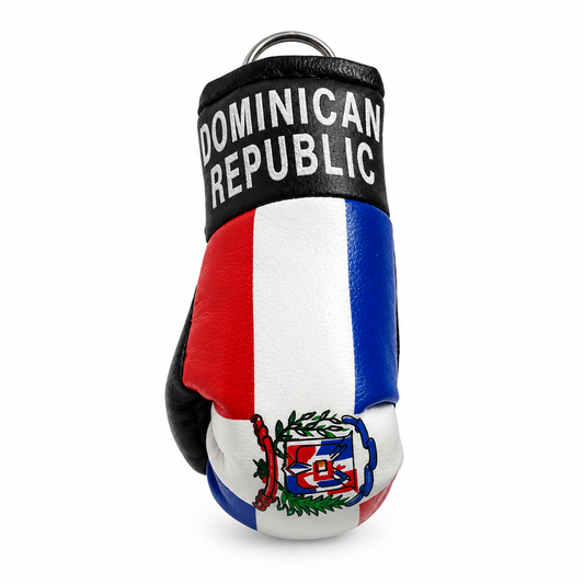 Dominican Republic mini boxing glove keychain