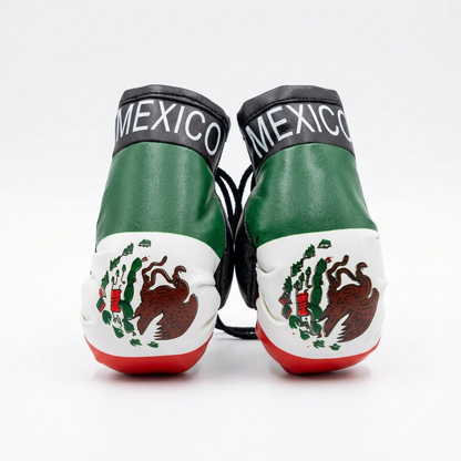 Mexico mini boxing gloves on white background