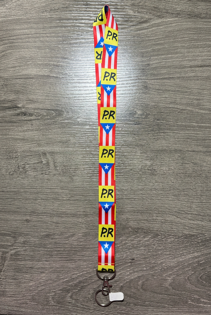 Puerto Rico flag lanyard straightened