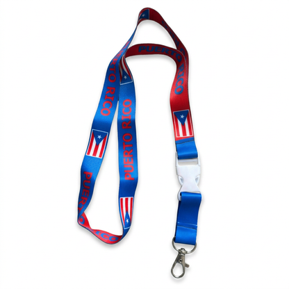 Puerto Rico lanyard on white