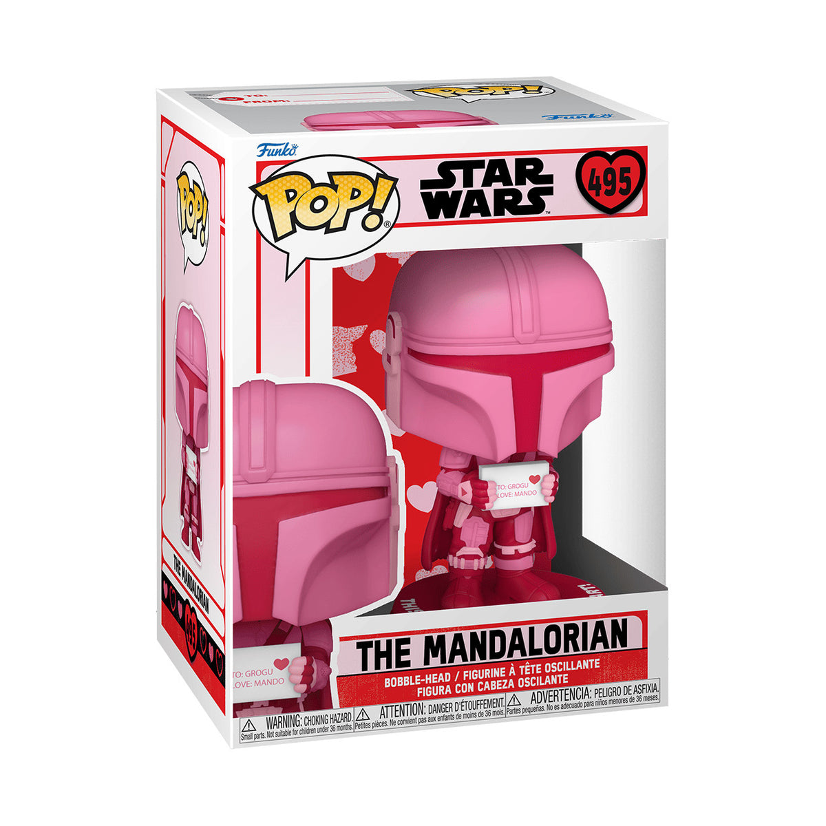 Funko Pop! Vinyl: Star Wars - The Mandalorian (Pink) #495 w/Protective Cover
