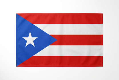 Straight and flat Puerto Rico 3 × 5-foot flag mockup